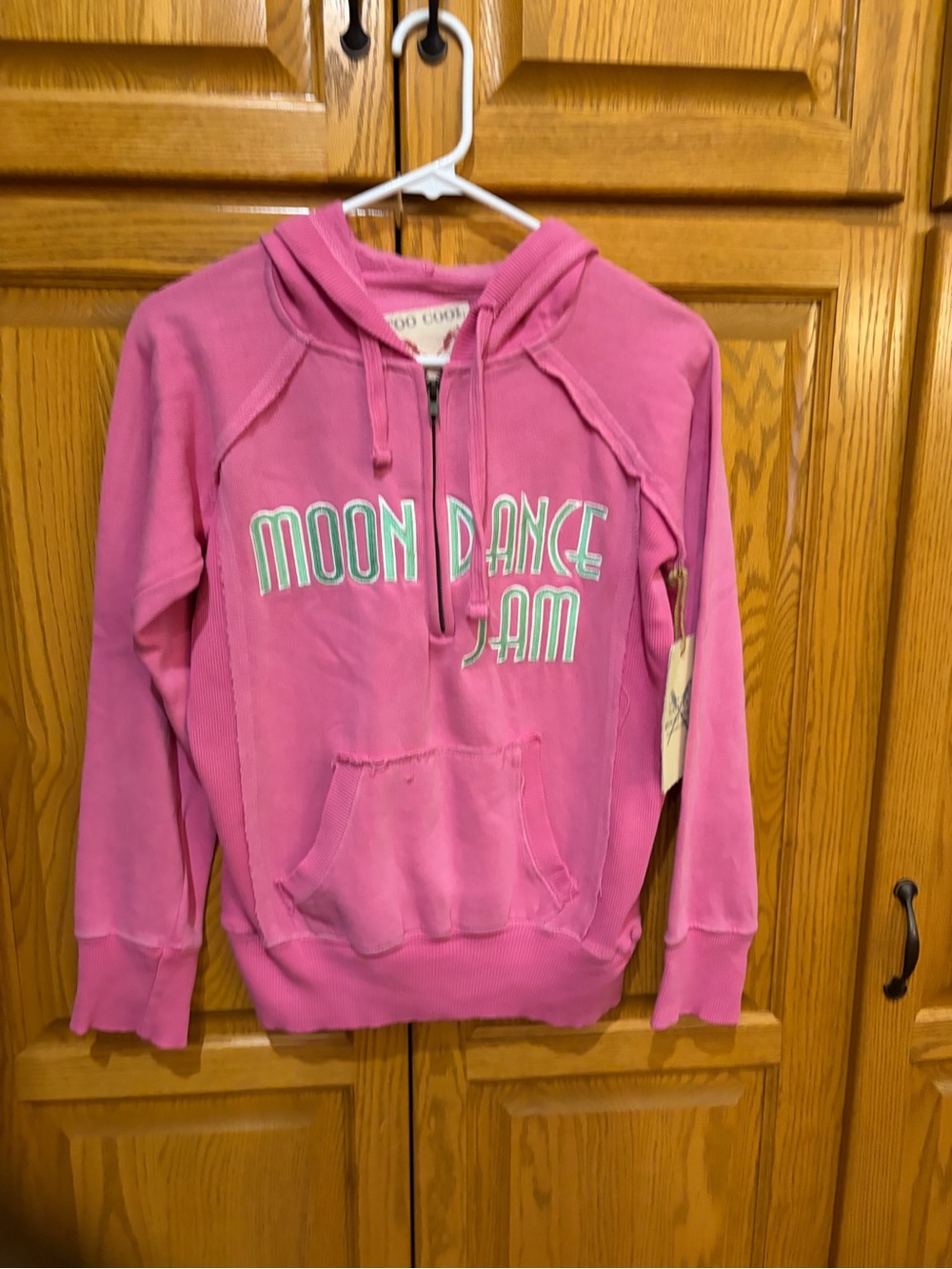 Moon Dance Jam Pink Zip-Front Hoodie